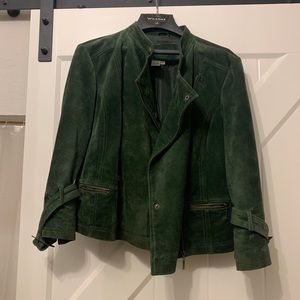 Green suede jacket- beautiful